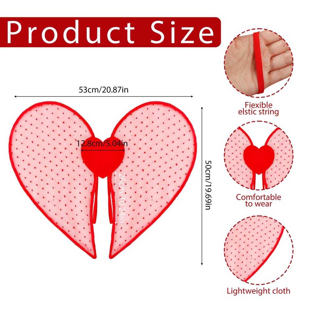 Cosplay Prop Designer - Organza Material Heart Wings Colorful Wings