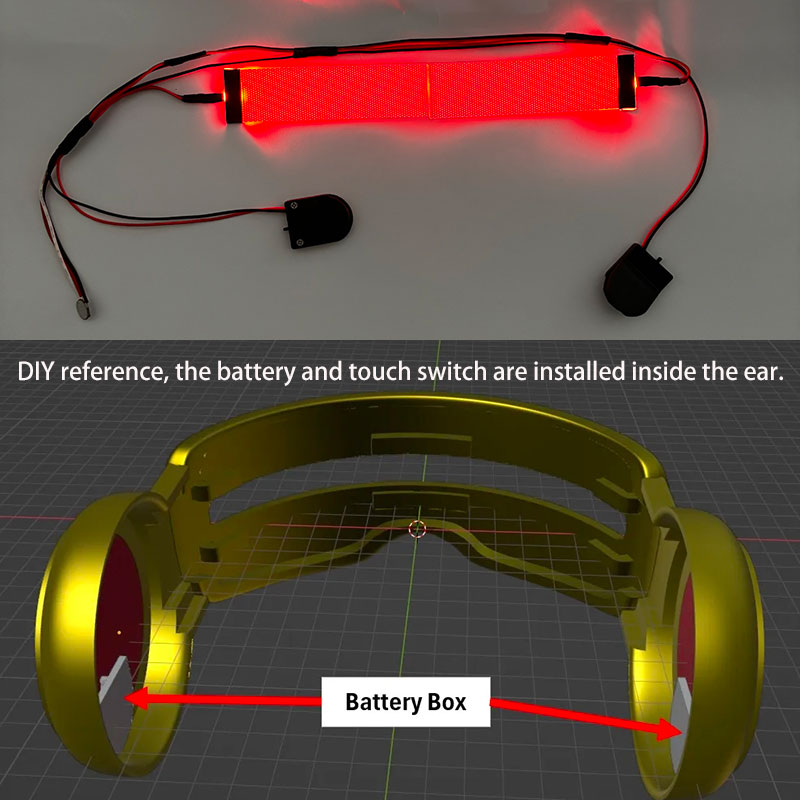 Red Flexible Bendable DIY LED  - đánh giá và giá Cosplay Prop Kit