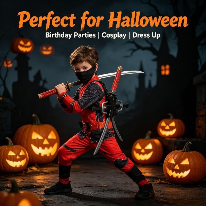 Halloween 1: 1 Ninja Set Child - đánh giá và giá Cosplay Prop Knife
