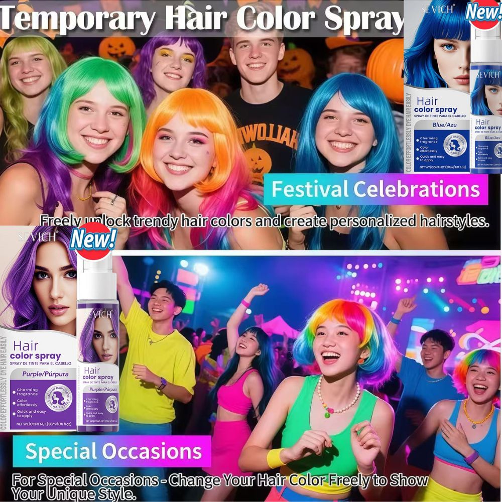 8 Colors Hair Color Spray Disp - đánh giá và giá Hair Spray Color